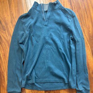 Hugo Boss Navy Quarter Zip Sweater, Size Medium